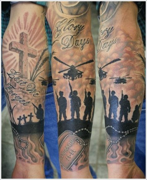 Military Sleeve Tattoo, Patriotic Tattoos, Army Tattoos, Full Sleeve Tattoo Design, Military Tattoos, Maori Designs, Tattoos Skull, Tattoo Shows, Full Sleeve Tattoos