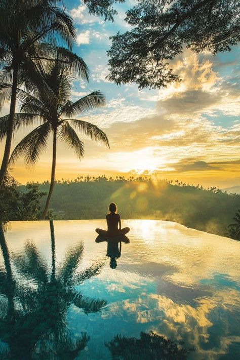 Reconnect with yourself in Bali. Enjoy yoga retreats, serene beaches, and spiritual temples on a solo journey. 🧘‍♀️🌴 #SoloTravel #BaliBliss #MindfulWanderlust Yoga Retreat, Ubud, Finding Peace, Solo Travel, Travel Destinations, Bali, Villa, Spa, Indonesia