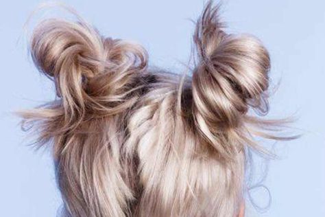 Adult Pig Tails Hairstyles, Pig Tail Buns, Adult Pigtails, Ugly Hairstyles, Pig Tails Hairstyles, Spiky Bun, Pigtail Buns, Bun Ideas, Ugly Hair