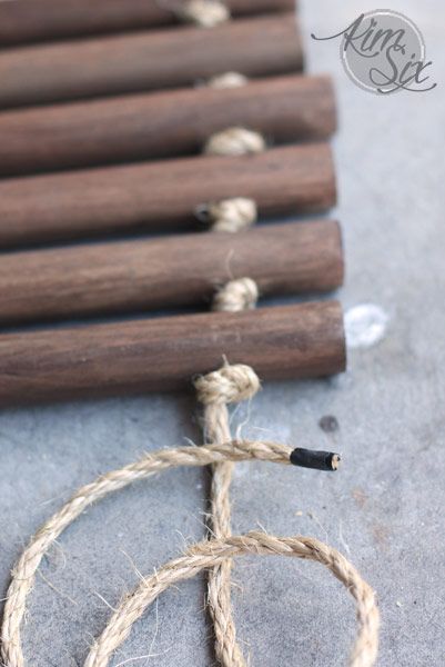 How To Tie Bamboo Poles Together, Wooden Phone Stand, Diy Backyard Fence, Simple Door, Twig Furniture, Tiki Bar Decor, Van Life Diy, Outdoor Living Design, Wooden Poles