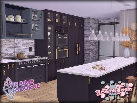 Sims 4 Highschool, Sims 4 Kitchen Cabinets, Casa The Sims, Living Room Sims 4, Sims 4 Cc Furniture Living Rooms, Sims 4 Kitchen, Resource Furniture, Sims 4 Tsr, Mod Furniture