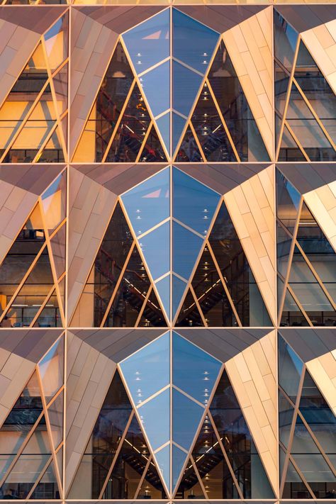 Foster + Partners’ Russian Copper Company headquarters echoes its namesake material Steel Cladding, Crystal Lattice, Concept Model, Cladding Systems, Foster Partners, Cladding Panels, Office Tower, Glass Facades, Building Structure