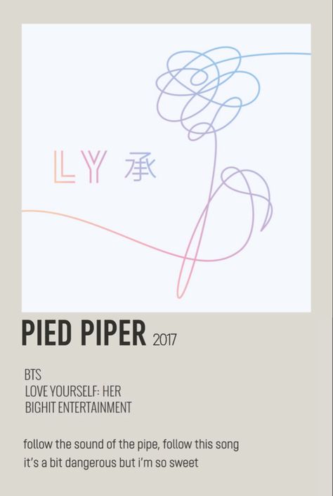 Kpop Song Poster Aesthetic, Bts Pied Piper, Pied Piper Bts Lyrics, Pied Piper Bts, K Pop Songs Spotify, Bts Songs Lyrics Wallpaper, Song Polaroid, Bts Lyrics Poster, Poster Bts