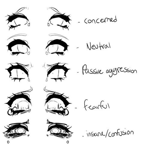 Eye Anime Reference, Eye References Drawing, Curly Haired Boy Drawing, Eye Art Styles Drawing, Eyes Inspo Drawing, Narrow Eyes Drawing, Drawing Ideas Eyes Anime, Eye Angles Reference, Anime Eye Expressions