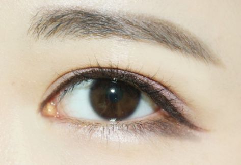 Eyeliner Sleepy Eyes, Puppy Eye Makeup, Scientist Oc, Puppy Eyes Makeup, Puppy Eyeliner, Doe Eye Makeup, Eye Inspiration, Grabby Hands, Makeup Tips For Brown Eyes