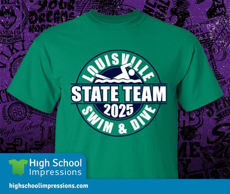 Create a custom design for your School's Swim Team! T-shirts, hoodies, sweatshirts, & more! Pick one of our Templates, then choose your Text, Ink and Garment Colors. 12 piece minimum! High School Impressions Design: SW-018-W Swim Team Shirts Design Ideas, Swim Team Shirts Design High Schools, Swim Team Shirts Design, High School Swim Team, Swim Team Shirts, Team Ideas, National Honor Society, Swim Life, Honor Society