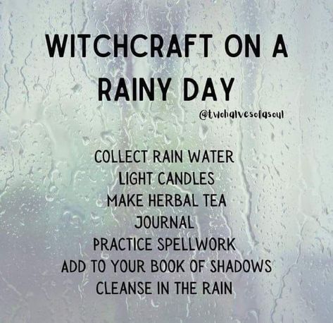 How To Make Rain Water Witchcraft, Rainy Day Witchcraft, Good Weather Spell, Rain Witchcraft, Rain Water Witchcraft, Rain Witch, Weather Magick, Sea Witchcraft, Weather Witch