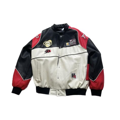 Bershka Racer Jacket, Racer Jacket Men, Lisa Mckinnon, Racing Jacket Outfit, Rock Png, Leather Racer Jacket, Vintage Racing Jacket, Racer Jackets, Stranger Things Outfit