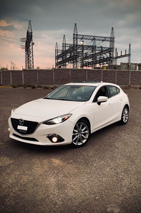 Impossible to describe this beauty. #mazda #japan #cars #automotive #mazda3 Mazda Aesthetic, White Mazda, Mazda 3 Hatchback, Hatchback Cars, Japan Cars, Mazda 3, Whips, Mazda, Bmw Car