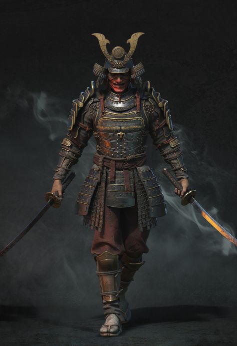 ArtStation - Japanese samurai, X BoWen🐌 Tengu Samurai, Samurai Poses, Fantasy Samurai, Guerriero Samurai, Samurai Concept, Samurai Warrior Tattoo, Ancient Samurai, Ronin Samurai, Japanese Art Samurai