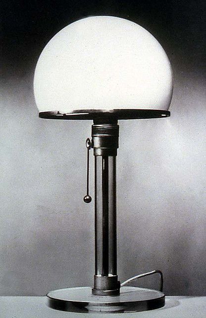 Roots of contemporary lighting. Desk lamp designed by K. J. Jucker and Wilhelm Wagenfeld as a master journeyman project in the Bauhaus Metal Workshop, 1923-24. Bauhaus Lamp, Mid Century Modern Floor Lamps, Bauhaus Furniture, Desk Lamp Design, Metal Workshop, Bauhaus Art, Walter Gropius, Mid Century Modern Lighting, The Bauhaus