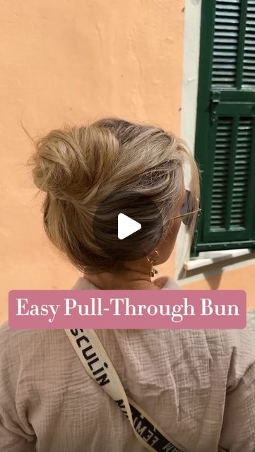 Courtney Bonzi on Instagram: "Save this for an easy summer hairstyle 🤌🏼 Here’s a cute tutorial that you can do in seconds. Flip your pony through, twist and pin your bun to last you all day. ✨ Have you tried this look yet? 👇🏼 . . . #hair #hairtutorial #hairaccessories #hairstylist #hairstyle #reels #reelsinstagram #newreels #newreel #viralvideos #viralreels #viral #easybun #bun #easyhairstyles #easyhairstyle #easyhairtutorial" Easy Bun Short Hair Simple, Bun Hacks, Hair Jokes, Cute Tutorial, The Kid Laroi, Kid Laroi, Beautiful Buns, Easy Bun Hairstyles, Hair Tutorials Easy