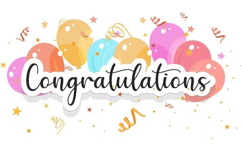 Congratulations banner template with bal... | Premium Vector #Freepik #vector #congratulations #celebration-card #congratulations-background #congratulations-card Congratulations Images, Congratulations Banner, Create A Banner, Youtube Banner Template, Animated Banners, Banner Ideas, Templates Free Design, Congrats Card, Congratulations Graduate