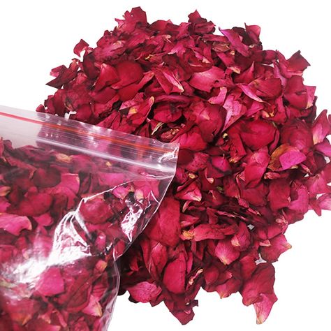 PRICES MAY VARY. 1 bag(100 grams) per order;Color:natural rose red color; Natural dried red rose petals,high quality.Petals intact and big,good looking with natural fragrance. Decorate your wedding reception, proposal, anniversary celebration, or Valentines Day party, create romantic atmosphere.Or used for handicrafts or gift decoration. Great for bathing or aromatherapy. The petals are rich in natural anthocyanins, which can effectively nourish the skin,and the natural rose fragrance help to re Confetti Party Decorations, Rose Petal Bath, Red Rose Petals, Rose Fragrance, Dried Rose Petals, Wedding Confetti, Flower Rose, Wedding Party Decorations, Craft Accessories