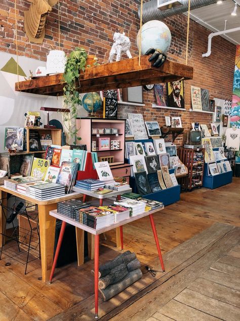 Coastal Bookstore, Art Shop Aesthetic, Book Shop Aesthetic, Off The Beaten Path Travel, Maine Aesthetic, Portland Maine Travel, Vacation Budget, Maine Trip, Polaroid Cameras