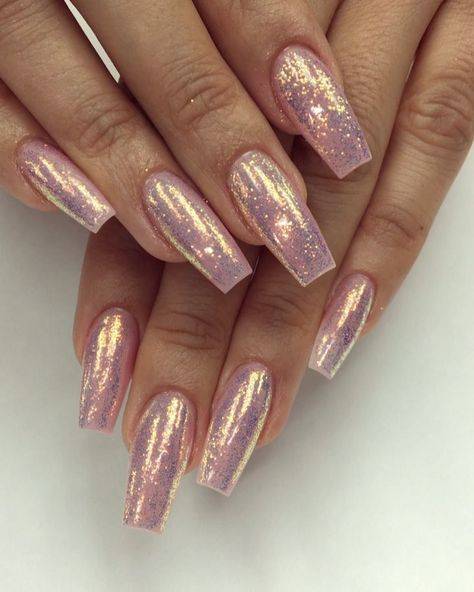 Sugar Plum Fairy Nails, Sugar Plum Fairy Christmas Nails, Fairy Dust Almond Nails, Pixie Dust Nails Acrylic, Pixie Dust Nails, Fairy Dust Nails, Fairy Dust Nails Glitter, Pink Fairy Dust Nails, Pink Fairy Nails Acrylic