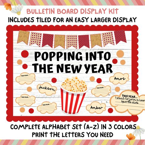 New Year Bulletin Boards For Work, This Is Us Bulletin Board, New Years Bulletin Board, New Years Classroom Bulletin Boards, New Years Bulliten Board, New Year Bulletin Boards, New Year’s Bulletin Board Ideas, New Year New You Bulletin Board, New Years Resolution Bulletin Board