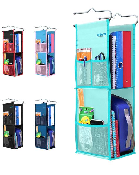 PRICES MAY VARY. 😄 HEALTHY, ECO-FRIENDLY, NON-TOXIC FABRIC: Only our organizer is made from non-smell PVC-free textile | PVC is prohibited in the USA in toy products for children | Our durable fabric is healthy, not coated with PVC and safe for use by children 😊 MULTIFUNCIONAL: For storing various items: textbooks, binders and small accessories | Also for gym, work lockers or closet storage 😎 SECURE BAND ON THE BACK: Upgraded product - no more books falling out in the back | Pockets on every Locker Organizer, Locker Shelves, Gym Storage, Best Closet Organization, Locker Organization, Storage Lockers, Shelf Hanging, Hanging Closet Organizer, Metal Lockers