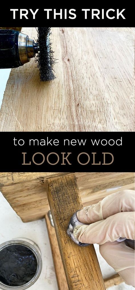 How To Make Rustic Wood, How To Age Wood, How To Make Wood Look Rustic, Cool Things To Make Out Of Wood, Make New Wood Look Old, Distress Wood, Rustic Wood Projects, Wood Finishing, Aged Wood