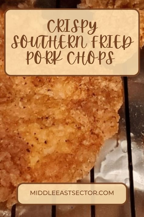 Southern Fried Pork Chops are sprinkled with seasoned salt, pepper and a little cayenne, if you want some spice, then dredged in flour and pan fried until perfectly golden and delicious! This southern favorite is simple, but oh so scrumptious!Southern Fried Pork Chops were a staple at my house growing up! Actually, I think most Frying Pork Chops, Best Fried Pork Chops, Deep Fried Pork Chops, Country Fried Pork Chops, Oven Fried Pork Chops, Southern Fried Pork Chops, Pork Stew Meat, Pork Chops Bone In, Fried Pork Chop Recipes