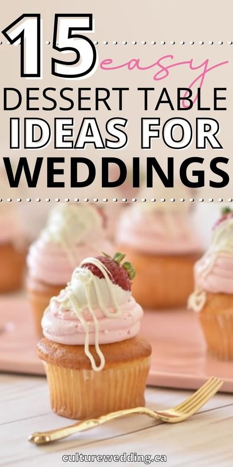 15 Easy Wedding Dessert Tables Worth Setting at your own wedding. Wedding Dessert Table Ideas For Every Theme! Check out my list of Amazing Wedding Dessert Table Ideas (& How to Create Your Own) Cake and dessert bars are certainly having a moment, and for good reason! Not only do they look great in your wedding snaps but they're a guaranteed guest-pleaser too. Easy Wedding Desserts, Dessert Bar Wedding Reception, Easy Dessert Table, Wedding Reception Dessert Table, Fun Wedding Desserts, Diy Wedding Desserts, Wedding Reception Desserts, Rustic Wedding Desserts, Diy Dessert Table