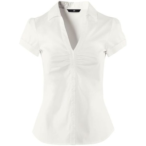 H&M Blouse ($7.34) ❤ liked on Polyvore featuring tops, blouses, shirts, blusas, women, white blouse, ruched top, white top, h&m shirts and ruched shirts Blouse Png, Ruched Blouse, Business Professional Outfits, Shirred Top, H&m Blouse, White Shirt Blouse, H&m Shirts, Uniform Shirts, Fame Dr