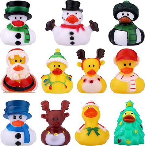 Amazon.com: 11pcs Christmas Rubber Ducks, Bath Rubber Ducky Toys Cute Assorted Holiday Rubber Ducks for Christmas Holiday Celebrations Party Supplies Gifts : Toys & Games Christmas Rubber Duck, Random Crafts, Duck Toy, Rubber Ducks, Christmas Party Gift, Rubber Ducky, Shopping Ideas, Holiday Shopping, Bath Toys