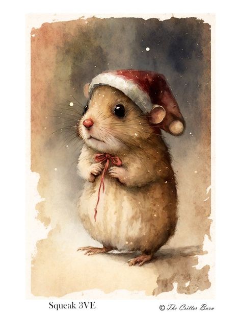 Maus Illustration, Whimsical Art Paintings, Mouse Illustration, Paper Decoupage, Rice Paper Decoupage, Art Mignon, Cute Animal Illustration, Christmas Card Art, Cute Coloring Pages