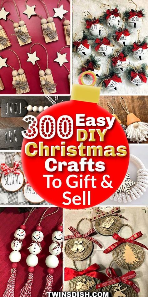 Natal, Cheap Christmas Crafts To Sell, Holiday Crafts Christmas Diy Gifts, Easy Diy Ornaments Christmas, Christmas Gifts For Kids To Make, Chrismass Decore Ideas Diy, School Christmas Fair Ideas, Crafts To Sell At Craft Fair, Adult Diy Crafts Project Ideas