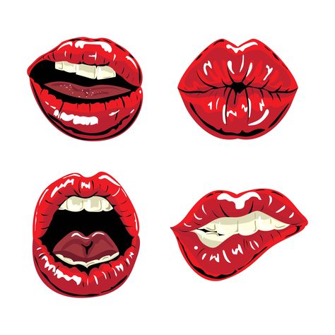 Download the Boca Set Vector 173931 royalty-free Vector from Vecteezy for your project and explore over a million other vectors, icons and clipart graphics! Cartoon Mouth, Lips Illustration, Cupid Tattoo, Pop Art Lips, Dance Vector, Lip Logo, Hand Drawn Vector Illustrations, Retro Comic, Eye Drawing