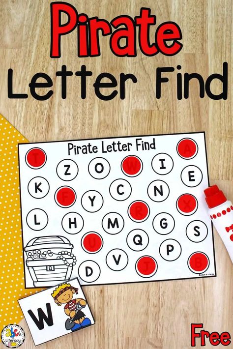 Pirate Alphabet Letters, Pirate Reading Activities, Pirate Letters, P Is For Pirate, Pirates Activities, Pirate Theme Classroom, Letter Maze, Talk Like A Pirate Day, Pirate Activities