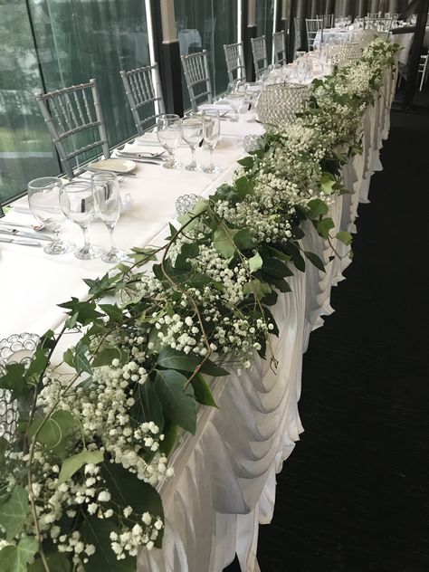 Zonzo Wedding, Table Florals, Pew Ends, Wedding Marquee, Bridal Table, Marquee Wedding, Long Table, Wedding Florals, Wedding Table