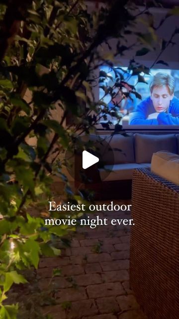 Abby Kulp  DIY | DESIGN on Instagram: "Your answer to the easiest outdoor movie night that lasts all summer long.  Outdoor projector screen linked in my stories & bio. ✨  Follow along @abby_roadhome for more DIY & Design inspo.   #outdoorliving #movienight #familytime #datenight" Diy Projector Screen Outdoor, Outdoor Projector Ideas, Movie Night Outside, Movie Projector Outdoor, Diy Projector Screen, Projector Screen Diy, Outdoor Projector Screen, Outdoor Movie Night, Diy Projector