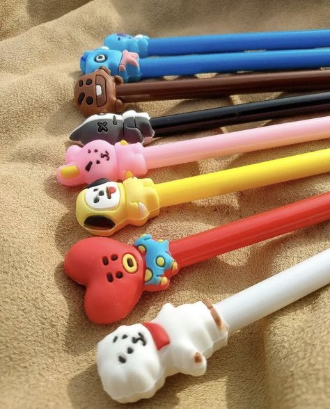 Bt21 Pen, Bts Pen, Bts Stationary, Bt21 Merch, Studying Stationary, Army Room Decor, Kawaii School Supplies, Korean Stationery, Bts Merch