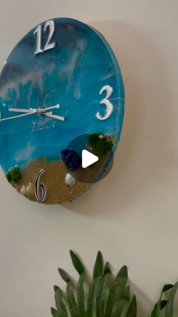 Hadica's on Instagram: "“Bringing the beach vibes home with this ocean-inspired resin clock! 🌊✨ Each layer is carefully crafted to mimic the serenity of waves crashing onto the shore, complete with foamy details and sandy textures. Perfect for adding a coastal touch to any space! 🕰️💙 #BeachVibes #ResinArt #CoastalDecor #HandmadeWithLove#viralreels #viralvideos #viral #trendingreels #trends #trending #abayafashion #fashionlondon #fashionworld #vogue #beauty #fashion #instagram #hadicasmodestwear #style #modesty #reelsindia #reelsinstagram #reelspakistan #islamabad #reels #shorts#new #foryou #foryoupage #viral #viralvideos#vibes" Resin Clock, Waves Crashing, Vogue Beauty, Ocean Inspired, Modest Wear, Ocean Inspiration, Abaya Fashion, Beach Vibes, Beach Vibe