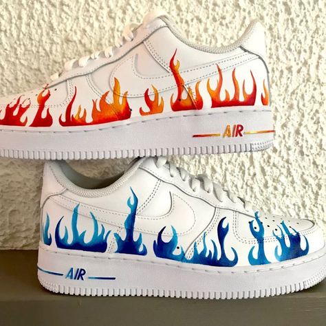 Cool Af1 Designs, Customised Nike Shoes, Costum Nike Shoes, Nike Customised Shoes, Nike Shoe Design Ideas, Costume Shoes Nike, Custom Shoe Art, Costume Shoes Ideas, Nike Custom Shoes Ideas