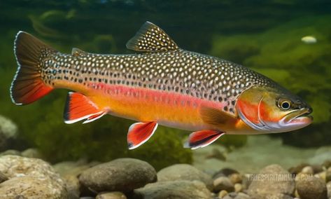 Brook Trout Symbolism and Meaning 1 Brook Trout Photography, Trout Species, Fish Reference, Native American Mythology, Dragon Anatomy, Fish Pictures, Pokemon Ideas, Steelhead Trout, Book Illustration Design