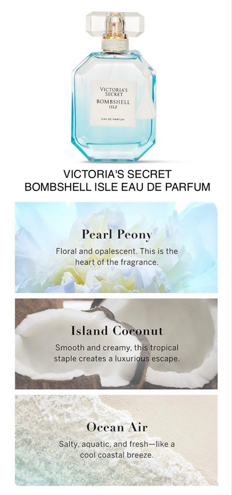 How To Smell Like Ocean, Coconut Fragrance Perfume, Smell Like Ocean, Coconut Parfum, Bombshell Isle, Ocean Perfume, Ocean Fragrance, Beach Perfume, Perfume Names