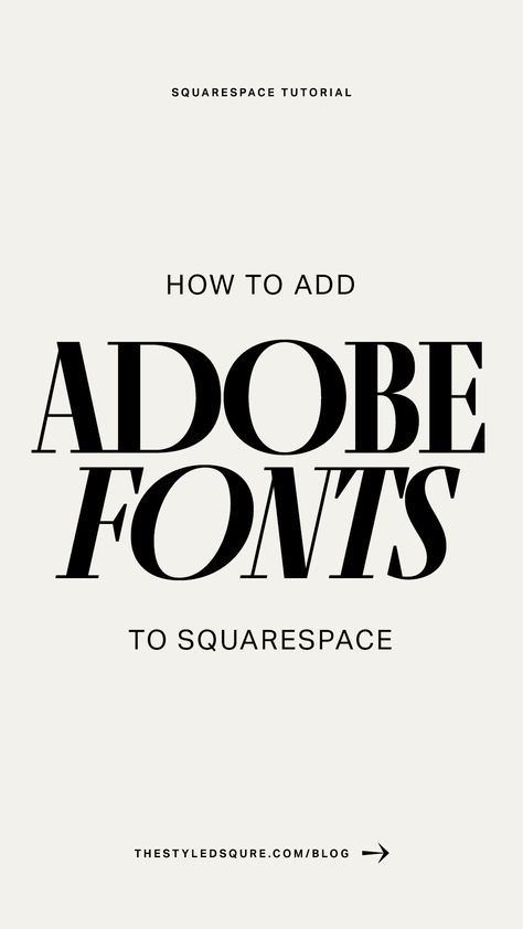 How to add Adobe Fonts to Squarespace with CSS (7.1) Fonts For Business, Squarespace Tutorial, Summer Font, Adobe Fonts, Casual Fonts, Holiday Fonts, Futuristic Fonts, Squarespace Website Templates, Text Generator