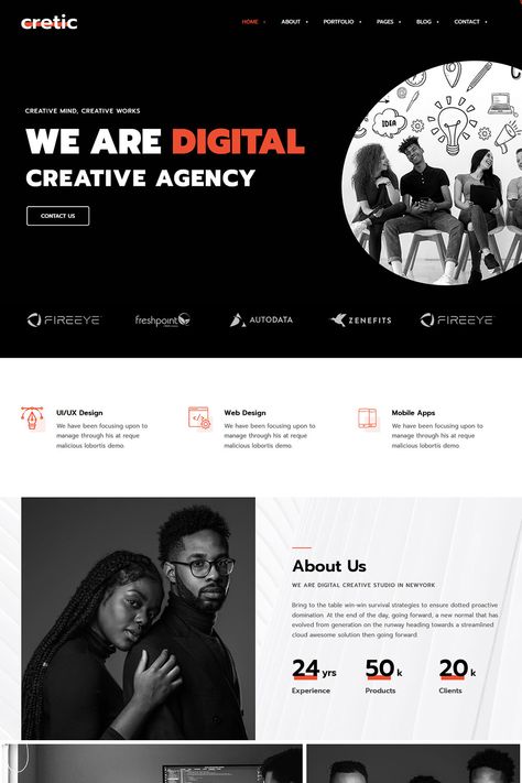 #Cretic – is a #Creative #Agency #WordPress #Theme. This theme fits for any creative #agencies #designers digital agency #freelancers #developers #developers #business #services #marketing #Construction #startup, #blog #magazine #portfolio, #photography #architect #corporate #event or any Websites. Digital Marketing Portfolio Website Design, Media Company Website Design, Marketing Agency Portfolio Design, Digital Agency Website Design Wordpress, Website Design For Digital Marketing Agency, Creative Design Agency Website, Brand Agency Website, Corporate Web Design Business Website, Creative Agency Profile