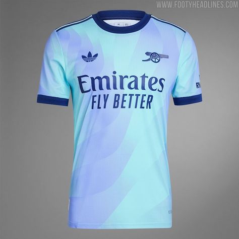 Arsenal 24-25 Third Kit Transformed to Other Adidas Elite Teams - Footy Headlines Real Madrid Home Kit, Arsenal Kit, Adidas Trefoil, Arsenal Fc, Football Kits, Chelsea Fc, Outdoor Apparel, Arsenal, Premier League