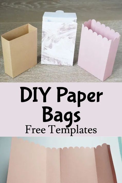 Diy Gift Bag Template, Diy Gift Bag From Scrapbook Paper, Gift Bag Svg Free, Paper Bag Pattern Templates, Paper Bag Printable Templates, Paper Box Template Free Printable Gift Bags, Paper Gift Bag Template, Cricut Gift Bags Template, Kawaii Printables Templates Paper Crafts