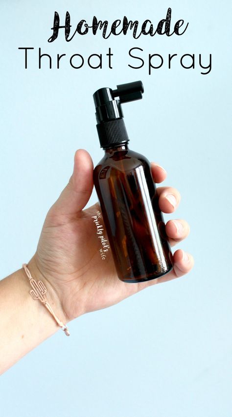 Homemade All-Natural Throat Spray made with doTERRA Essential Oils Doterra Sore Throat, Essential Oils For Congestion, Myrrh Essential Oil, Throat Spray, Essential Oils For Colds, Doterra Essential Oils Recipes, Essential Oils Gifts, Healing Oils, Amber Glass Bottles