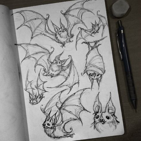 Bat Sketch, Word Tattoo Ideas, Word Tattoo, Bat Art, Arte Van Gogh, Desenho Tattoo, Arte Inspo, With Meaning, Animal Sketches