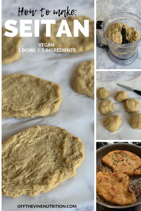 Easy Seitan Recipe, Make Seitan, How To Make Seitan, Seitan Recipe, Homemade Seitan, Vegan Seitan, Vegan Meat Recipe, Vegan Meat Substitutes, Seitan Recipes