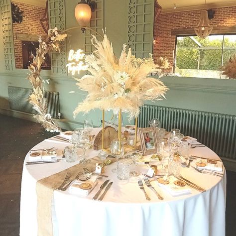 Boho, rustic, pampas wedding reception centrepiece at The Croft Hotel 😍 Pampas Wedding, Wedding Reception Centerpieces, Reception Centerpieces, Rustic Boho, Hotel Wedding, Wedding Reception, Hotel, Quick Saves, Wedding Receptions