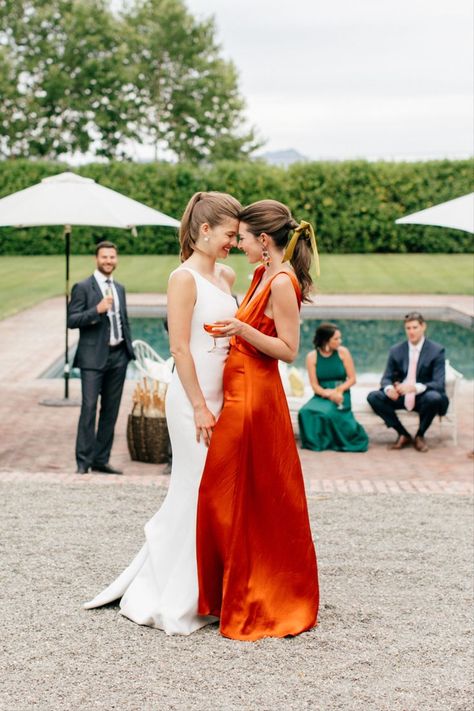 Satin Dress Wedding, Beaulieu Garden Wedding, Beaulieu Garden, Wedding Web, Modern Skirt, Wedding Questions, Vogue Wedding, Summer Wedding Guests, Wine Country Wedding