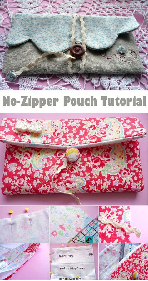 No Zipper Bag, Diy Pencil Case No Zipper, No Zipper Pencil Case, No Sew Pencil Case, Diy Pencil Pouch No Zipper, How To Sew A Pencil Case Zipper Pouch, No Zipper Pouch, Pencil Pouch Sewing Pattern, Pouch Without Zipper