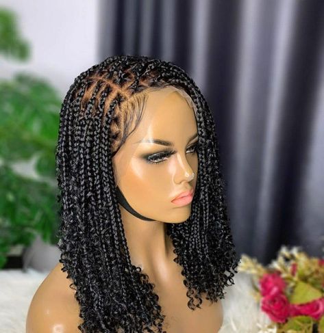 Braids Bob, Box Braids Bob, Kanekalon Braiding Hair, Boho Knotless, Lace Braid, Box Braid Wig, Braided Wig, Beautiful Wigs, Cornrows Braids