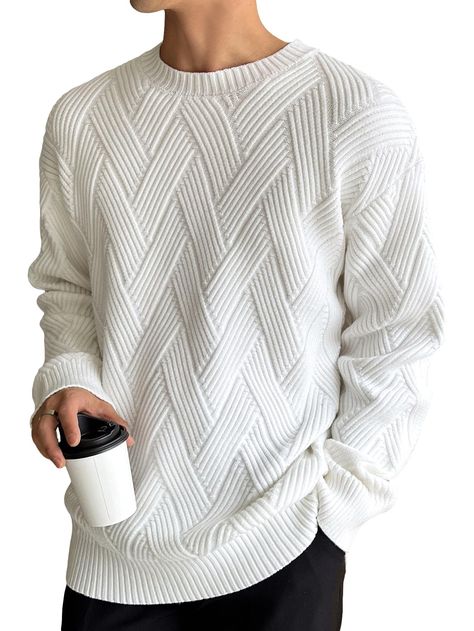 Outfits Quotes, Guys Clothing Styles, Men Stylish Dress, Mens Casual Dress Outfits, Herren Outfit, Cool Outfits For Men, Drop Shoulder Sweaters, Mens Casual Dress, Men Fashion Casual Outfits